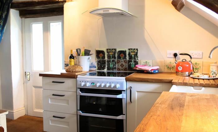 Kitchen with wooden worktops
